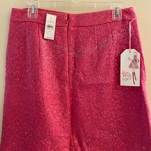 LOFT pink sequined mini skirt